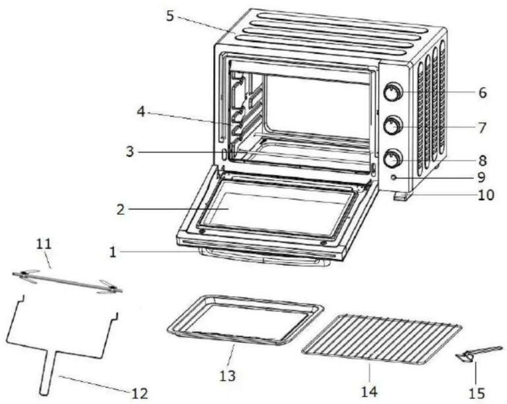 CONTINENTAL EDISON CEMF36W - PARTS IDENTIFICATION - 1