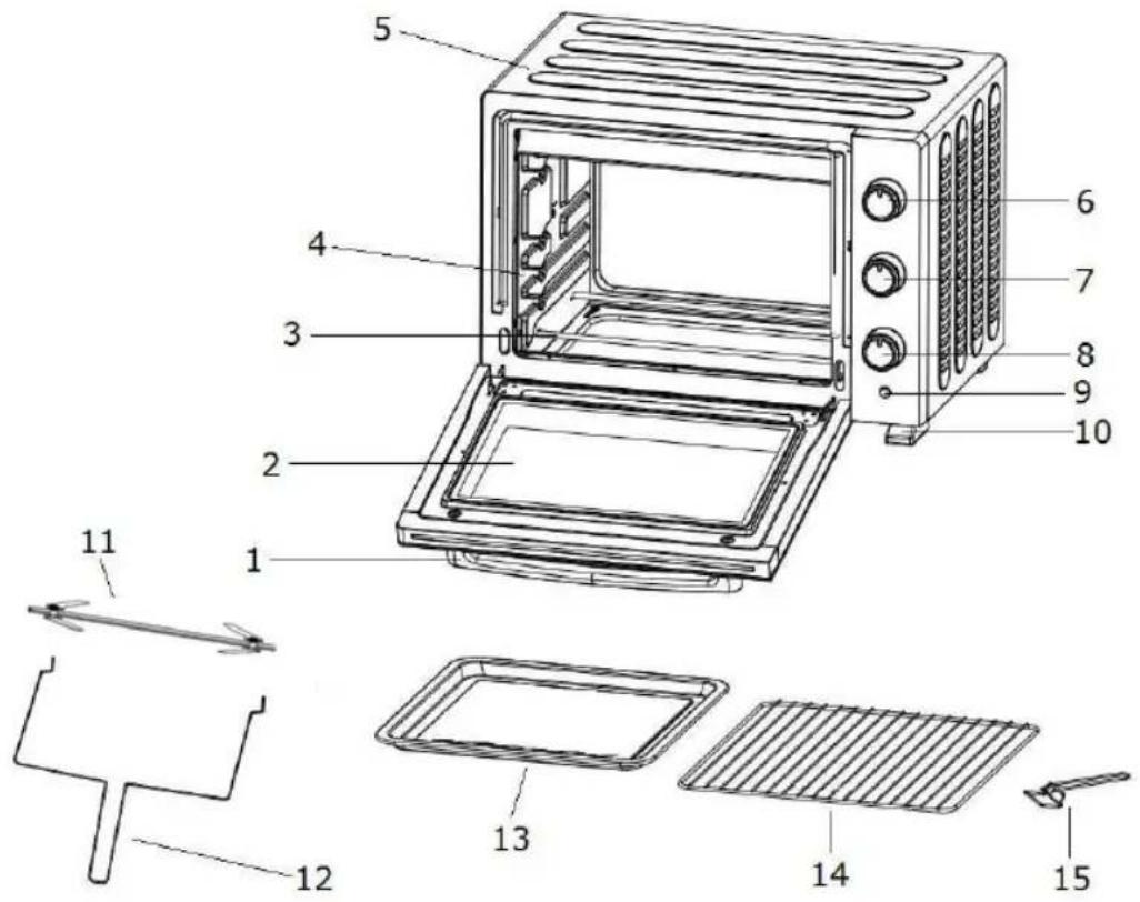 CONTINENTAL EDISON CEMF36R - PARTS IDENTIFICATION - 1