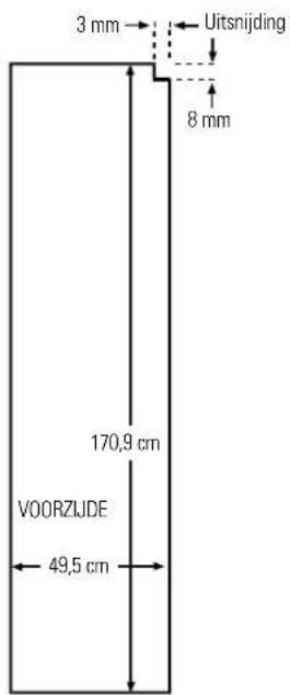 GE GSS25KGMAA - Afmetingen van op maat gemaakte houten panelen - 3