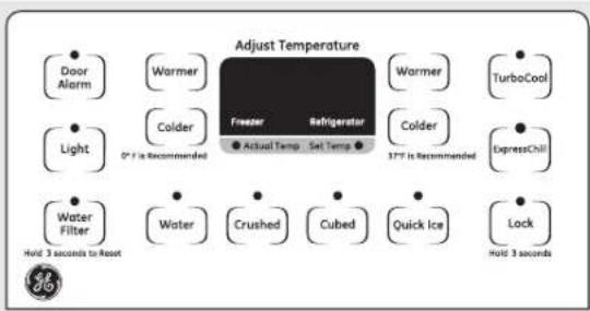 GE GSS20IETBB - Para cambio el ajuste de control de temperatura con las almohadillas de toque: - 2
