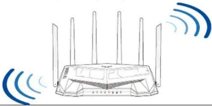 ASUS TUF Gaming TUFAX5400 - Розташування бездротового маршрутизатора - 1