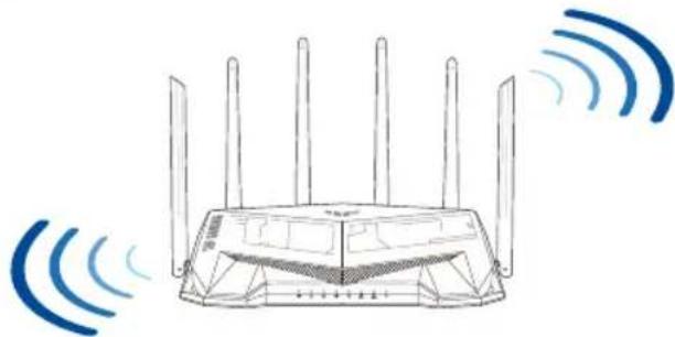 ASUS TUF Gaming TUFAX5400 - Разположение на безжичния рутер - 1