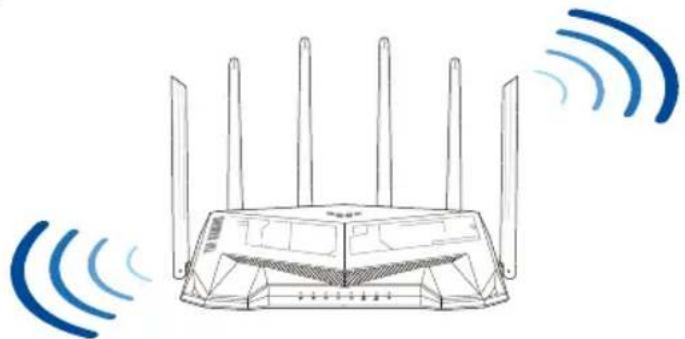 ASUS TUF Gaming TUFAX5400 - Umiestnenie smerovača bezdrôtovej komunikácie - 1