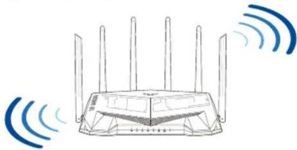 ASUS TUF Gaming TUFAX5400 - Umístění směrovače - 1