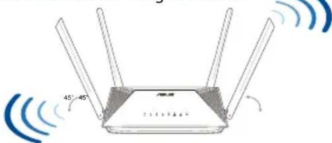 ASUS RTAX53U - Colocação do router - 1
