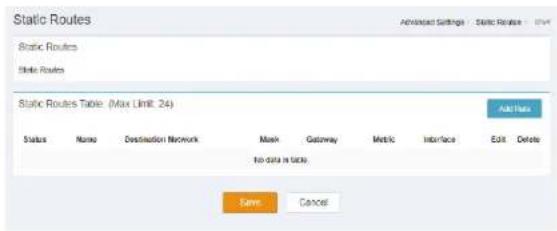 D-LINK DWR978 - Table des routes statiques: (Liminé maximale : 24) - 1