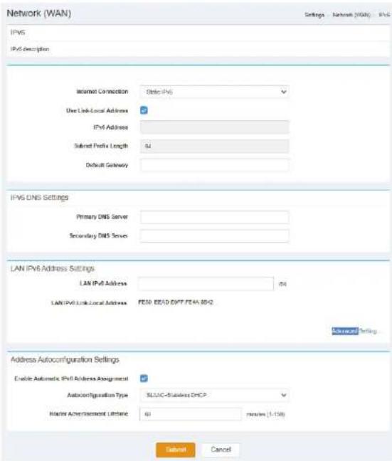 D-LINK DWR978 - Paramétres de l'adresse IPv6 du réseau local - 1