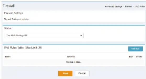 D-LINK DWR978 - Table des règles IPv4: (Liminemaxale : 24) - 1
