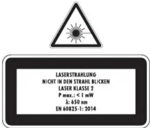 POWERFIX PLBS 2 A1 - WARNUNG! Schützen Sie sich vor Laserstrahlung! - 1