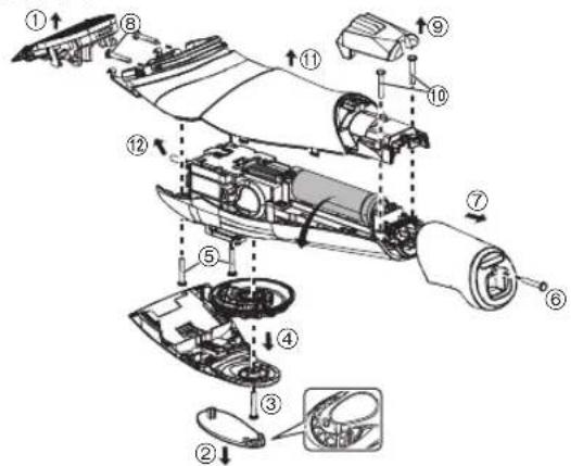 PANASONIC ERDGP74 - Rimuovere le batterie come illustrato - 1
