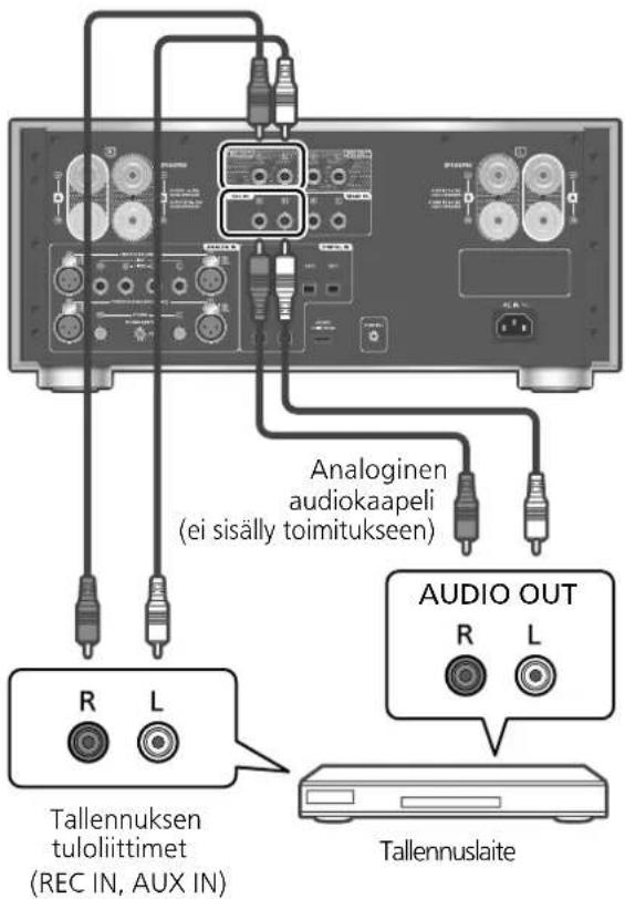 TECHNICS SUR1000 - Tallennuslaitteen liittäminen - 1