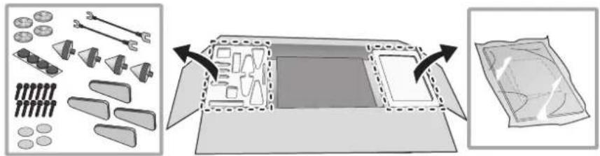 TECHNICS SBG90M2 - ① Verwijder de accessoires. - 1