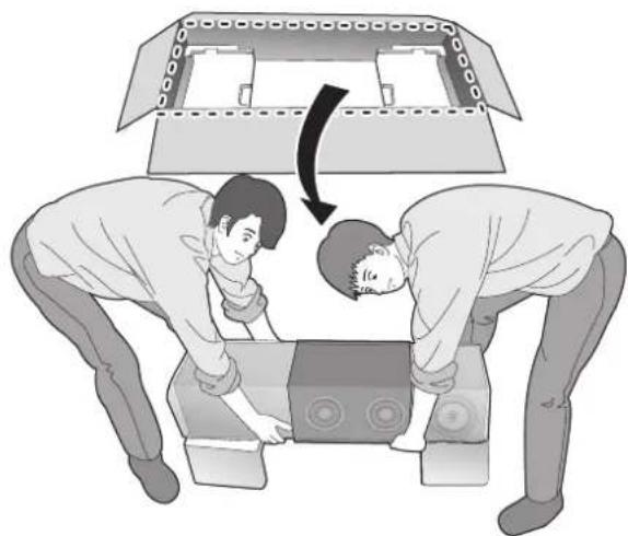 TECHNICS SBG90M2 - ① Ta bort tillbehoren. - 3