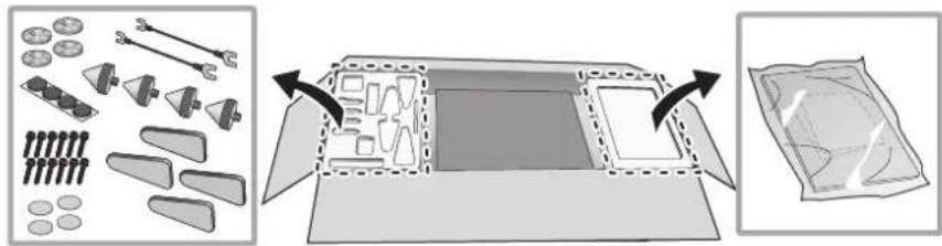 TECHNICS SBG90M2 - ① Retirez les accessoires. - 1