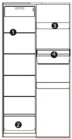 Infiniton SBS442IXD - Compartiment du réfrigérateur - 1
