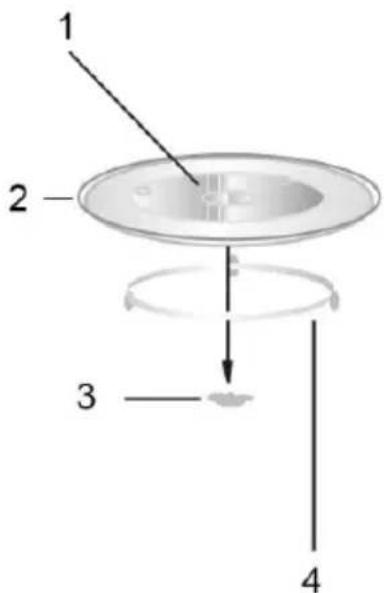 BRANDT CE2646B - f) Installation du plateau tournant - 1