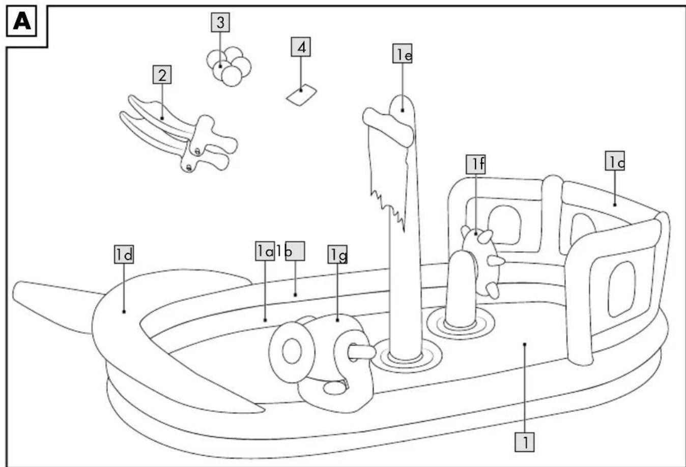 Playtive IAN 311339 - KINDERPLANSCHBECKEN PIRATENWELT - 1