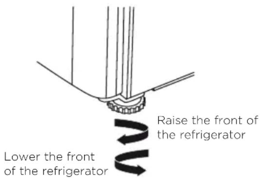 Fisher & Paykel RF170WDRUX5 N - Levelling of refrigerator doors (French door models only) - 1