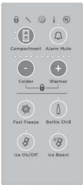 Fisher & Paykel RF170WDRUX5 N - Panneau de commande interne permettant de régler les températures - 3