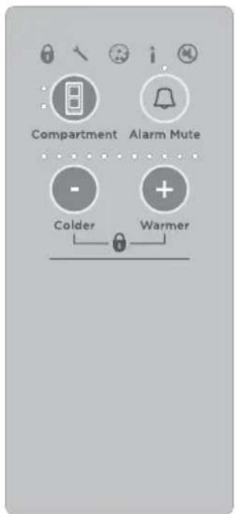 Fisher & Paykel RF170WDRUX5 N - Panneau de commande interne permettant de régler les températures - 1