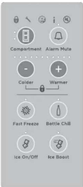 Fisher & Paykel RF170WDRUX5 N - Internal control panel to adjust temperatures - 3