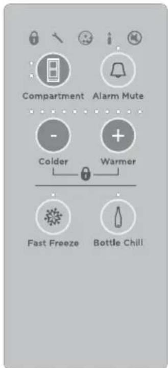 Fisher & Paykel RF170WDRUX5 N - Internal control panel to adjust temperatures - 2