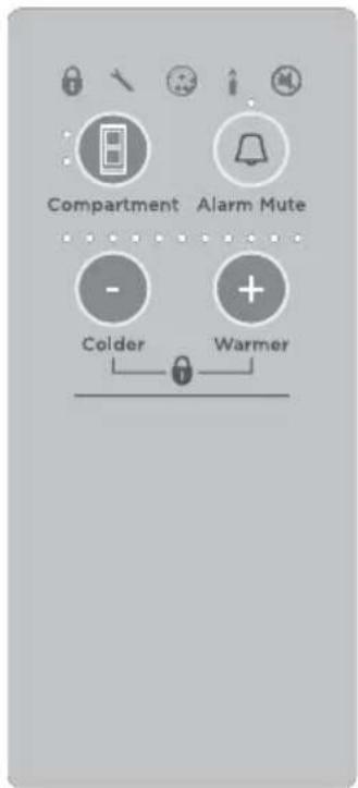 Fisher & Paykel RF170WDRUX5 N - Internal control panel to adjust temperatures - 1