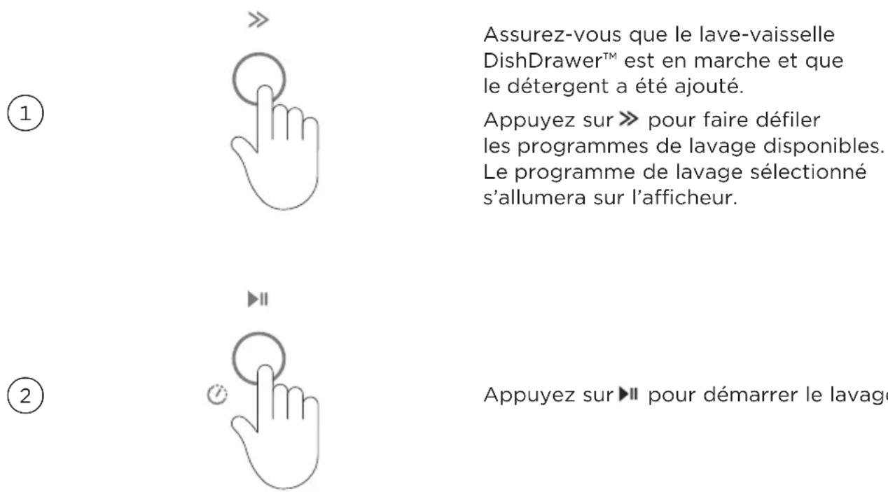 Fisher & Paykel DD24DCTW9 N - Réglage d'un programme de lavage - 1