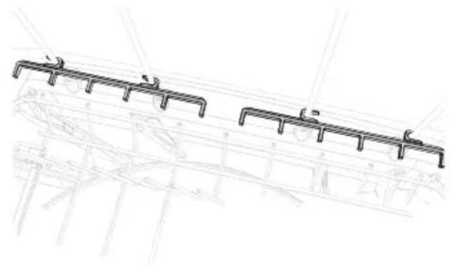 Fisher & Paykel DD24DCTW9 N - Clip de fixation pour couteau Supports à vérres - 2