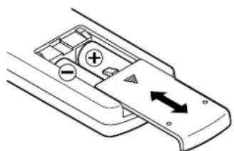 TASCAM CD160 - ■Inleggen van de batterijen - 1