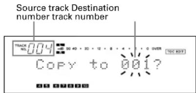 TASCAM MD350 - (Example): To copy the track 4 title - 1