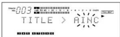 TASCAM MD350 - Assigning Titles to the Disc and All Tracks Successively (TITLE AUTO INC Function) - 1