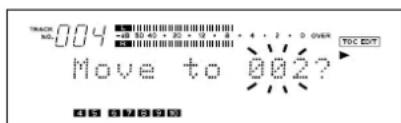 TASCAM MD350 - (Example): To move D from track number 4 to track number 2 - 3