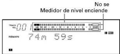 TASCAM MD350 - Ajuste del niveau de grabación - 1