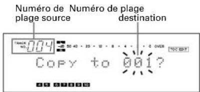 TASCAM MD350 - Exemple pour copier le titre de la plage 4 - 1