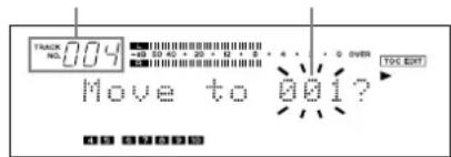 TASCAM MD350 - (Example): To move D from track number 4 to track number 2 - 2