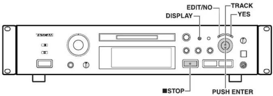 TASCAM MD350 - Press the [YES] button again. - 1