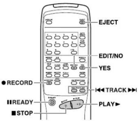TASCAM MD350 - Buttons used on this page - 2