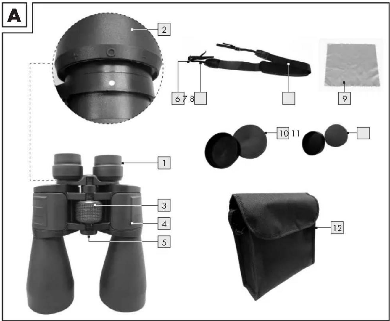 AURIOL HG03551A - DALEKOHLED PRO MYSLIVCE 8X60 - 1