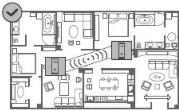 HUAWEI WiFi Mesh 7 - Paso 4: Conecte el otro router o los otros routers a la fuente de alimentación. - 1