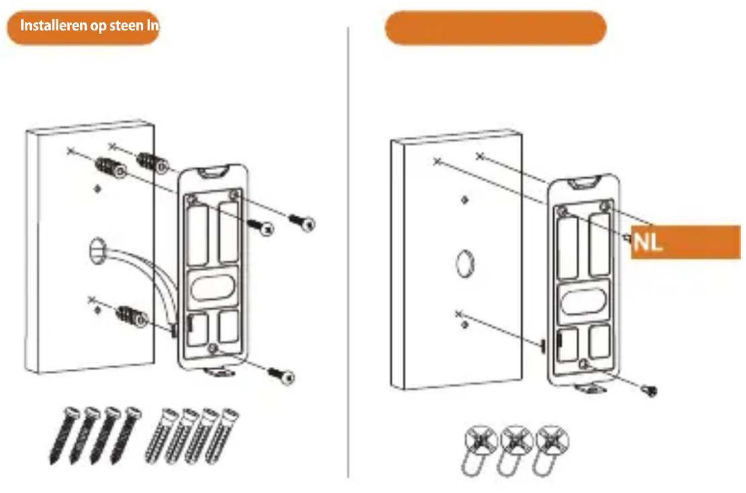IMOU Doorbell Wired - De montageplaat bevestigen - 1