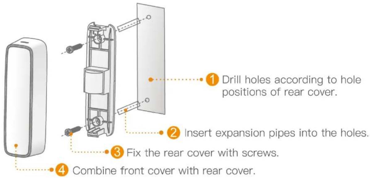 IMOU Door Contact - Install magnet box as follows: - 1