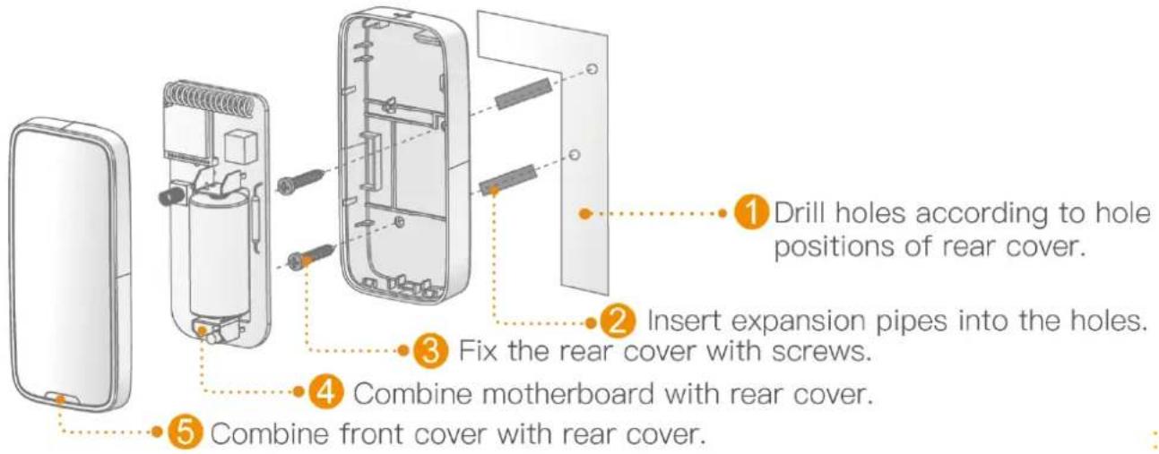 IMOU Door Contact - Install main box as follows: - 1