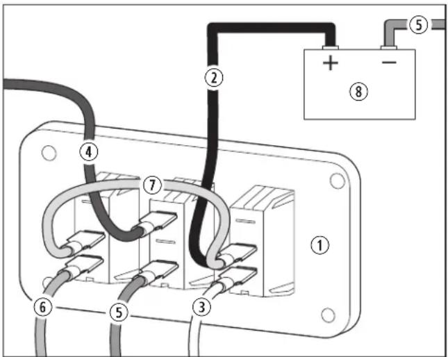 DOMETIC WH6GEA - Configuration d'un interrupteur simple à fonction combinée - 2