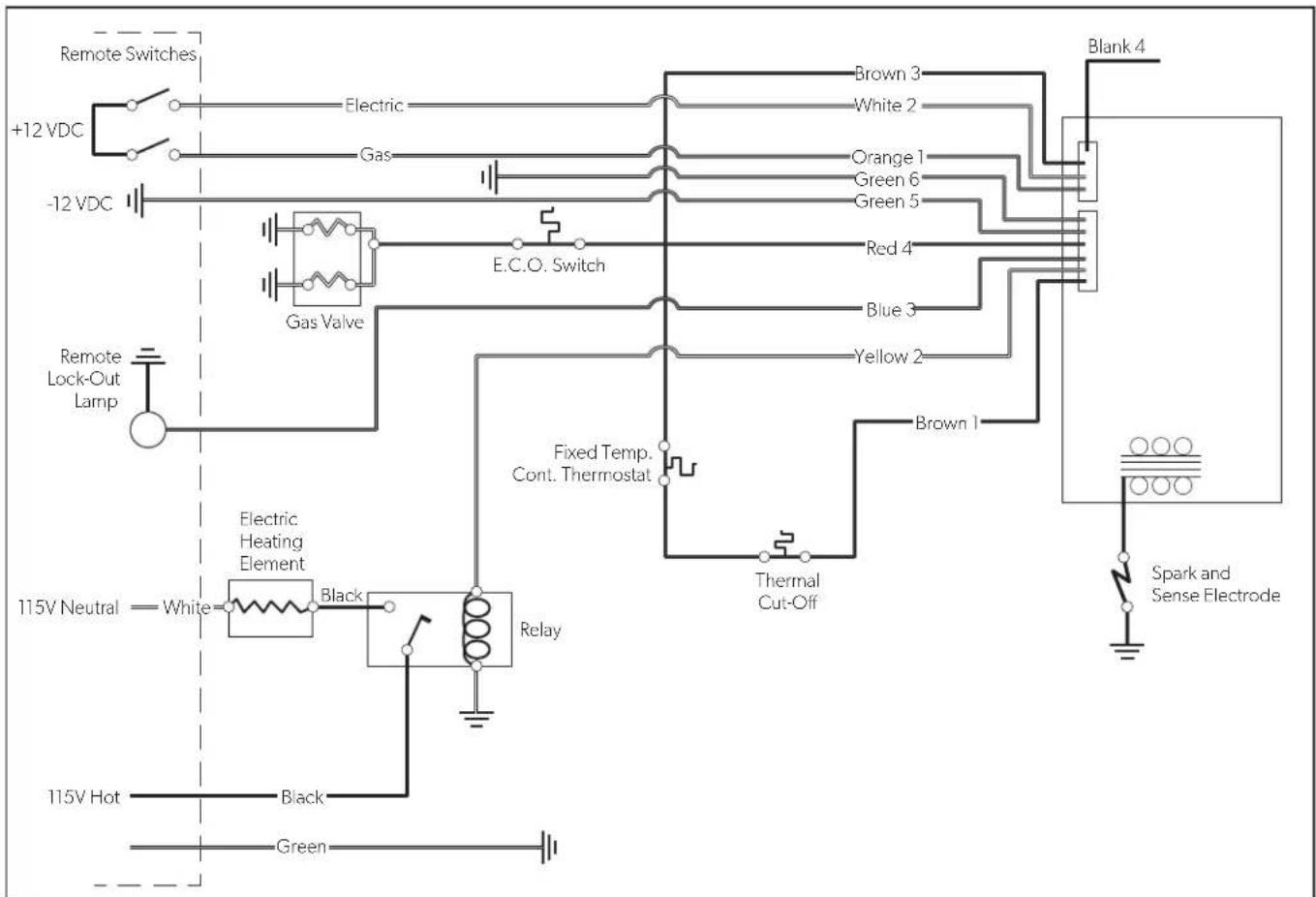DOMETIC WH6GEA - Wiring Diagrams - 1