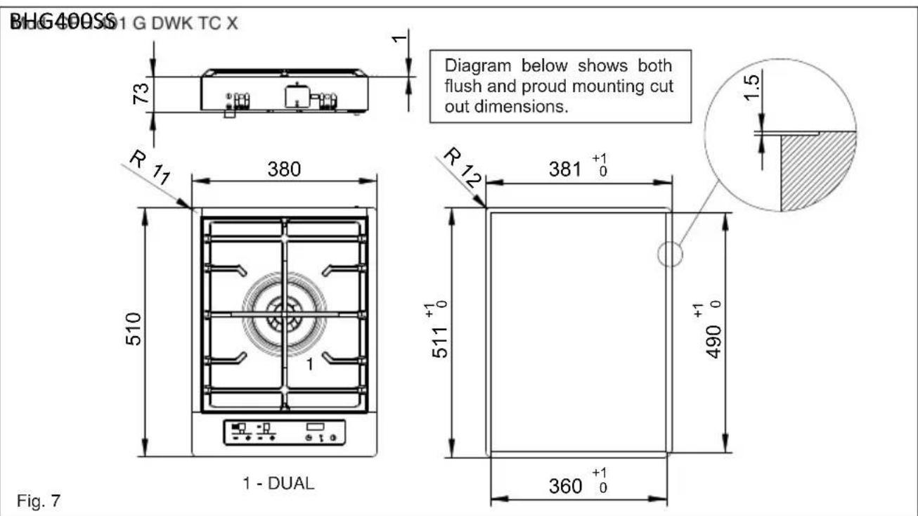 BAUMATIC BHG400SS - Positioning (Fig. 4) - 4
