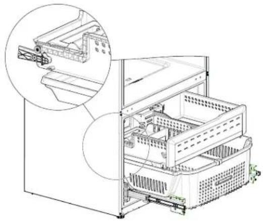 GE Profile PFE28PBLTS - Réinstallation du TIROIR du congélateur - 1