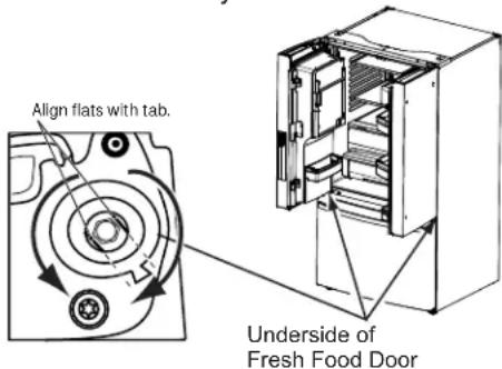 GE Profile PFE28PBLTS - REINSTALLING THE REFRIGERATOR DOORS - 2