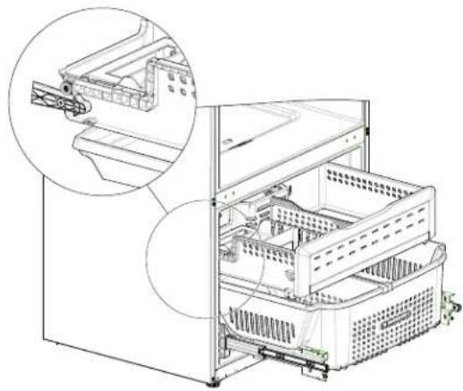 GE GYE22HSKSS - VUELVA A INSTALAR LOS CAJONES DEL FREEZER - 1