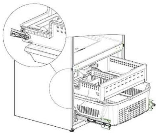 GE GFE26GSKSS - VUELVA A INSTALLAR LOS CAJONES DEL FREEZER - 1